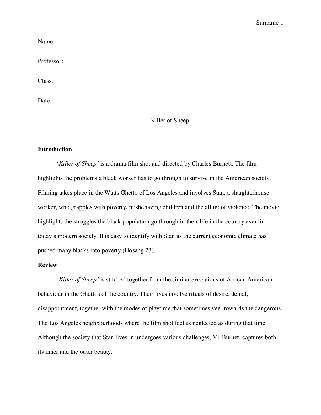 Preview image for Killer sheep film review